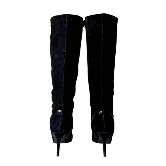 BLEECKER & BOND Maya Black Suede Knee High Boot Size 6.5M - Picture 5 of 9